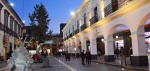 Cielo nublado sobre calles de Toluca