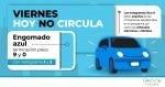 Autos circulando en una avenida de la Ciudad de México.